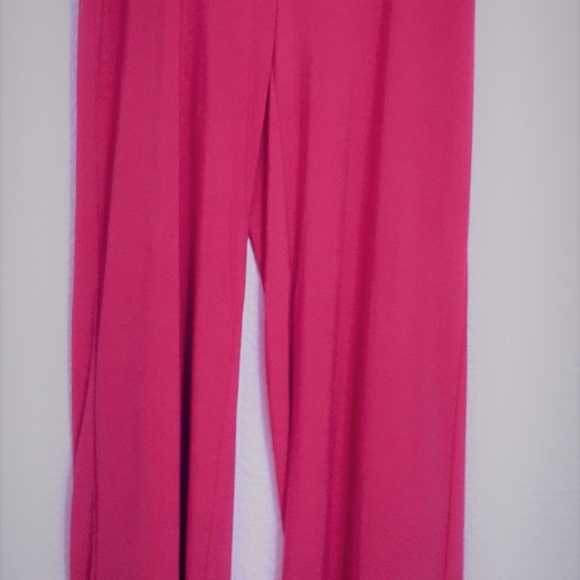 IMAN Fuchsia Palazzo Stretch Sz Large Pant - Picture 6 of 8